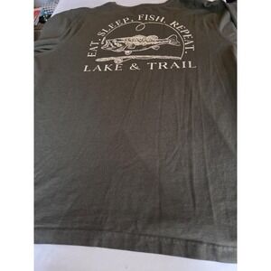 Mens Lake And Trail Shirt Size XL Long Sleeve. Olive Green. Fishing Shirt.